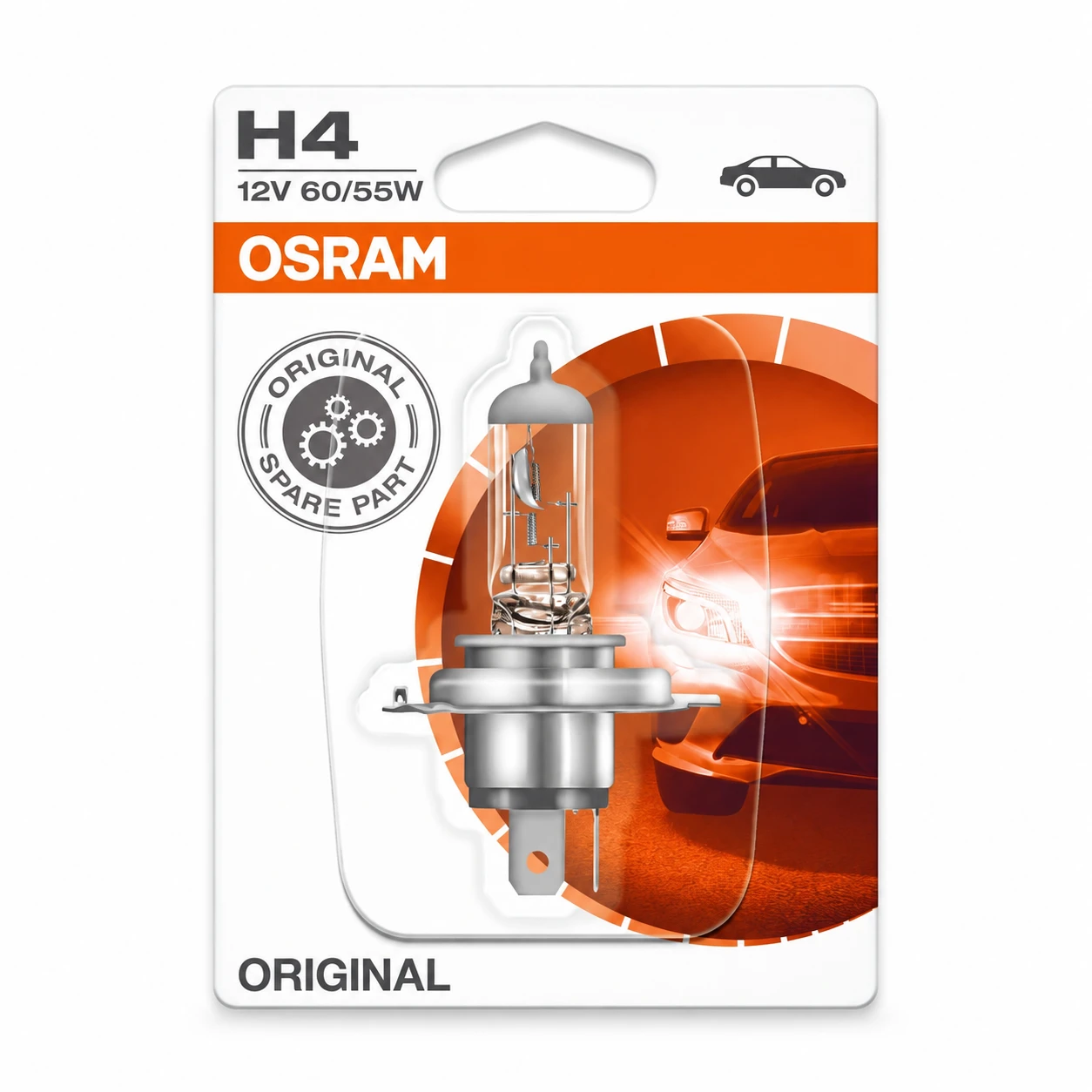 Лампа 12v h4 60/55w p43t-38 блистер (osram)