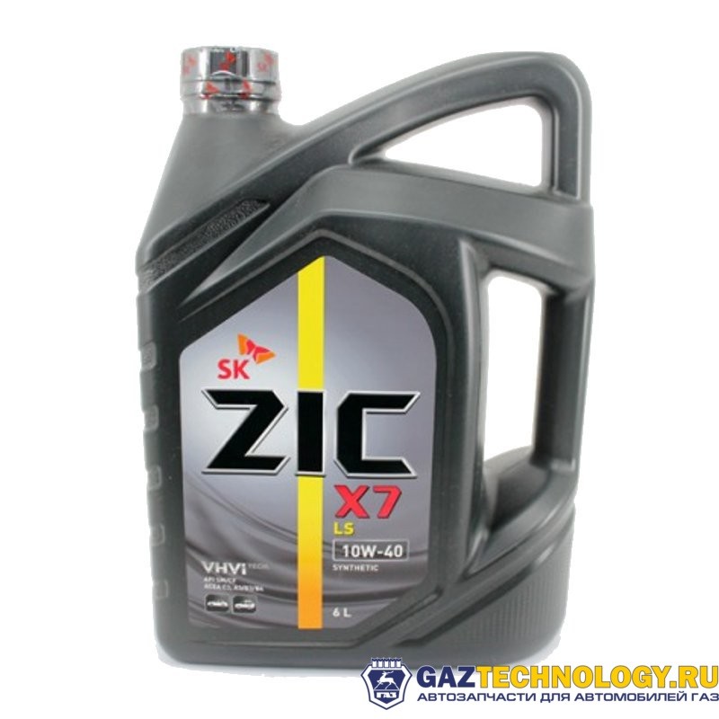 Zic x7 10w-40 масло моторное sn/cf 6 л (полусинтетика)