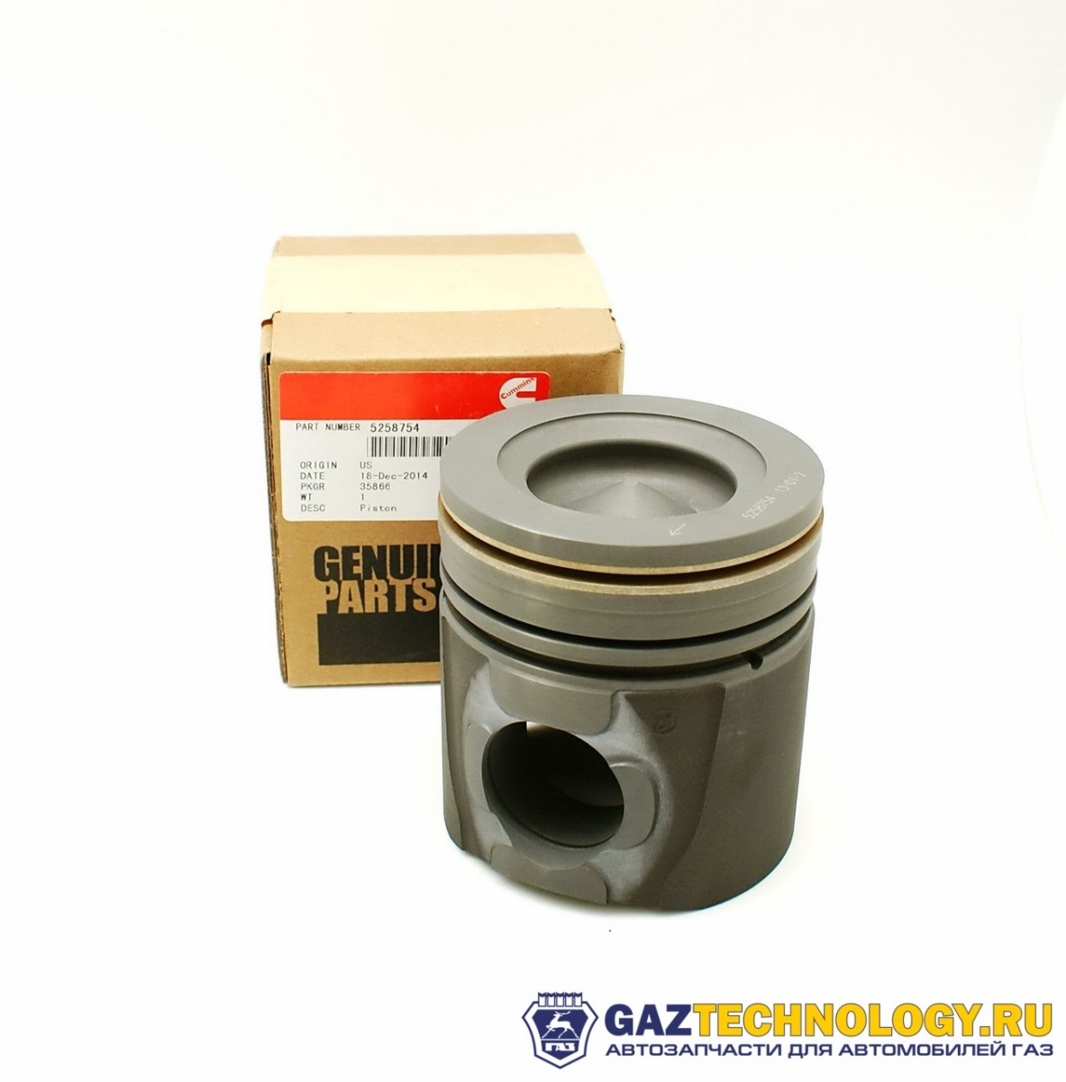 Поршень цилиндра камминс 3.8 (ГАЗ)