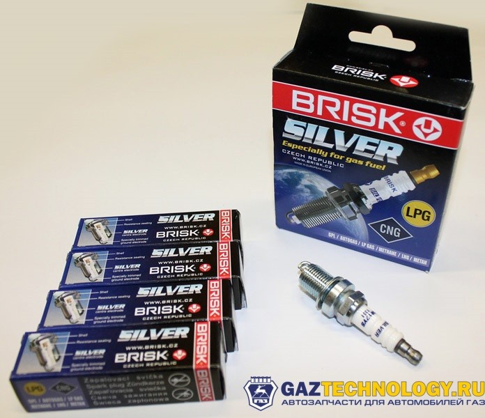 Свечи lr17ys-n 406 дв. silver под ГАЗовое оборудование кт (4шт.) (brisk)