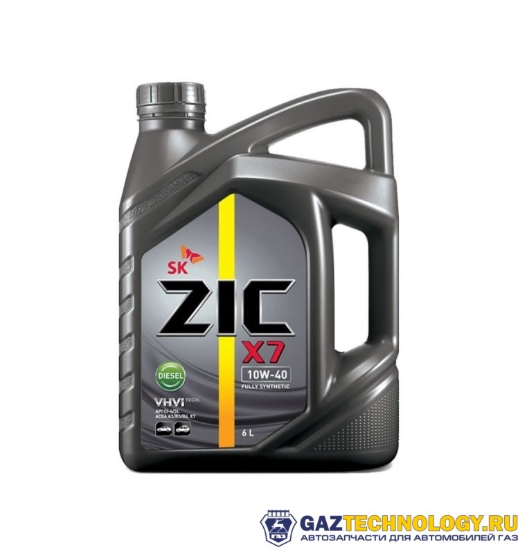 Zic x7 10w40 diesel масло моторное 6л