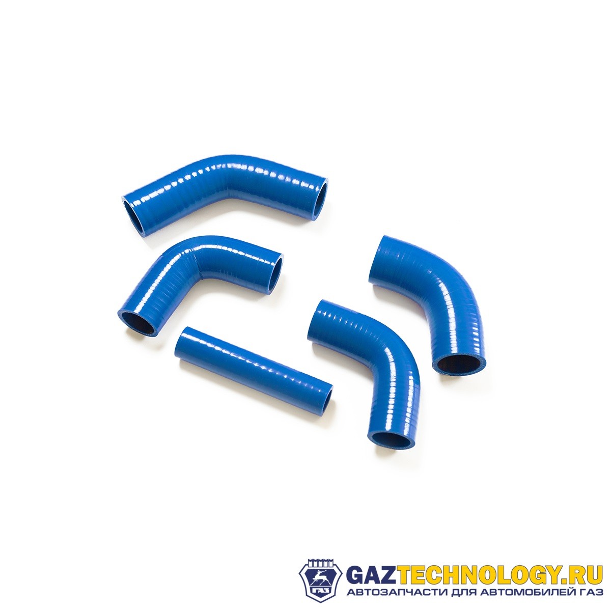 Комплект патрубков ГАЗель дв 405 е-3 в уп.(5шт.) синий силикон (БАЛАКОВО)