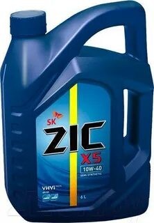 Zic x5 10w-40 масло моторное 6 л (полусинтетика)