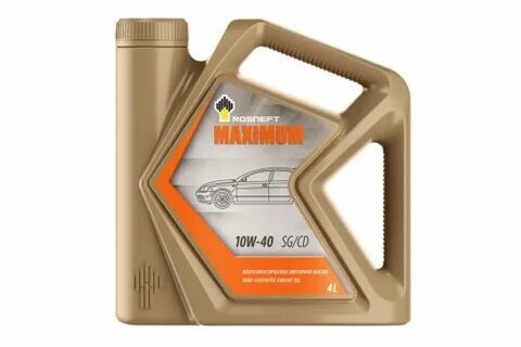 Масло rosneft maximum 10w40 sg/cd 4 л (полусинтетика)