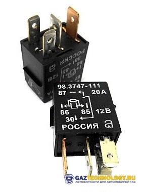 Реле 4 контактное ГАЗель бизнес 98.3747 (ГАЗ) 98.3747.000-111 — изображение 1