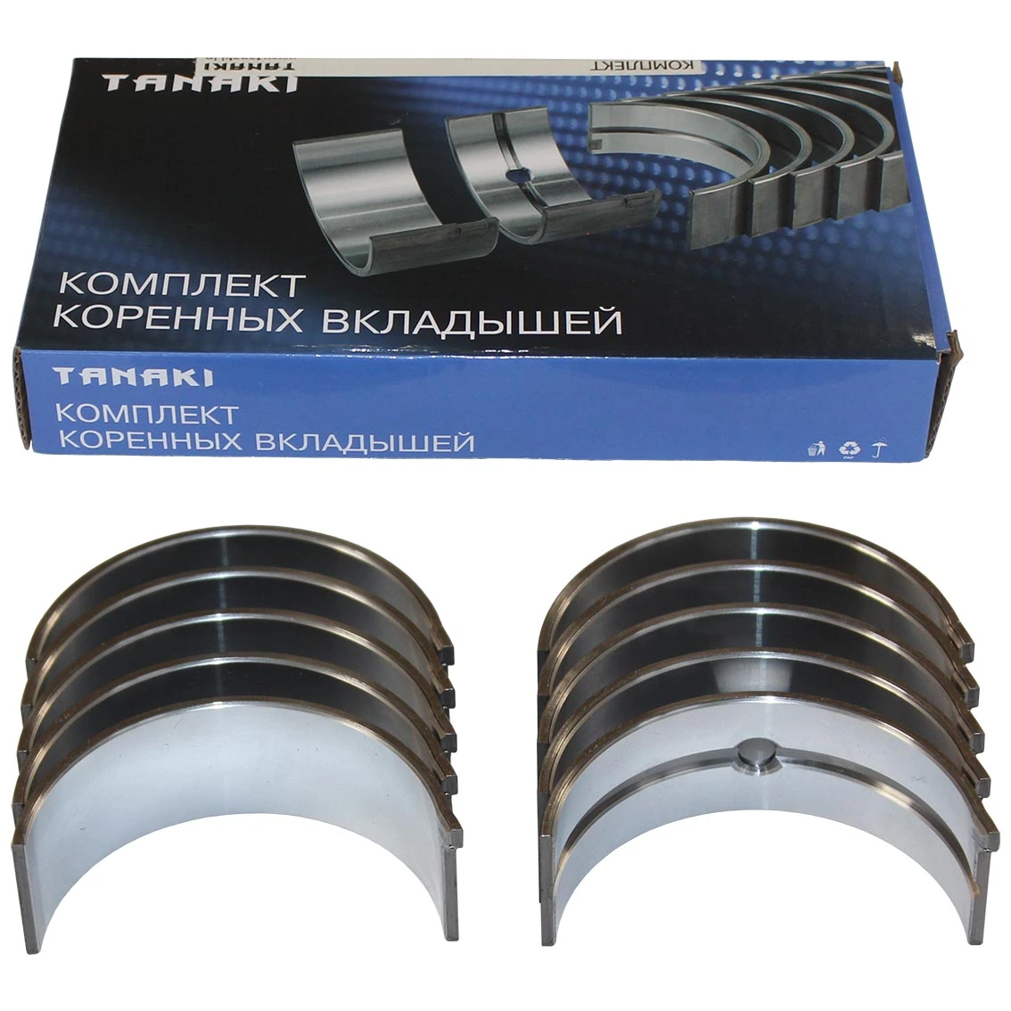 TKG-1000102-55 Вкладыш коренной (для дв. УМЗ, ЗМЗ-402; 0,75), к-кт TANAKI