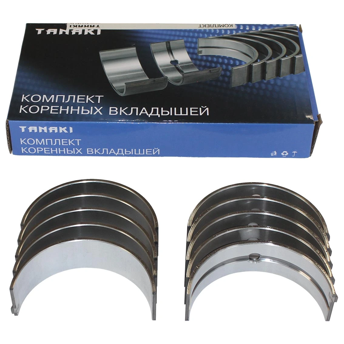 TKG-1000102-81 Вкладыш коренной (для дв. ЗМЗ-511, 523; СТ), к-кт TANAKI