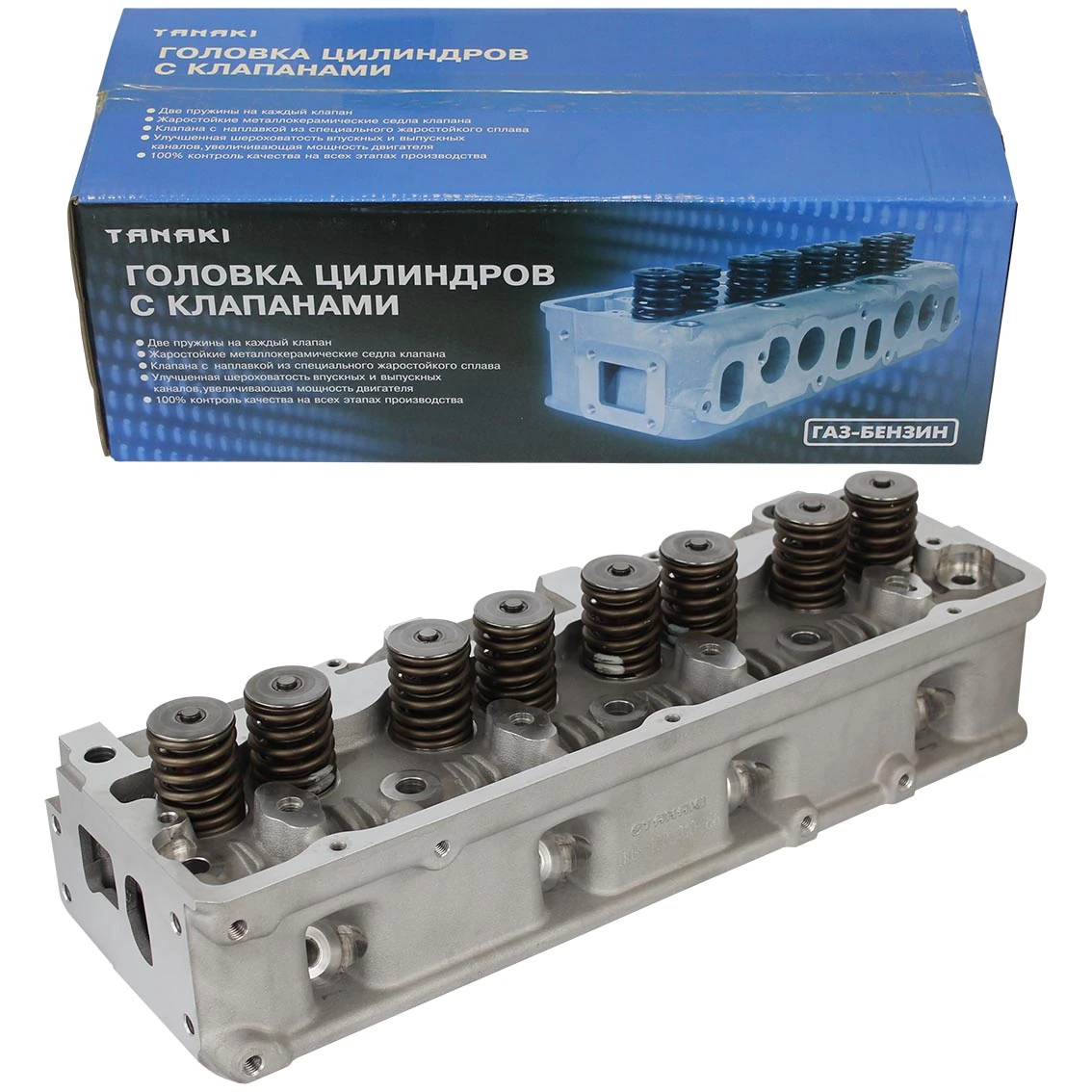 TKG-1003010-66 Головка цилиндров с клапанами (для а/м Газель с дв. УМЗ-42167, 421647 (с ГБО)) TANAKI