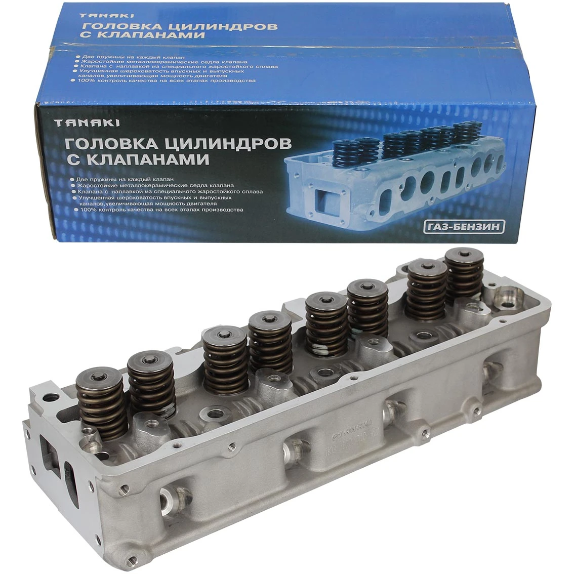 TKG-1003010-67 Головка цилиндров с клапанами (для а/м Газель с дв. УМЗ-4216, УАЗ с дв. 4213 (АИ-92/газ)) TANAKI