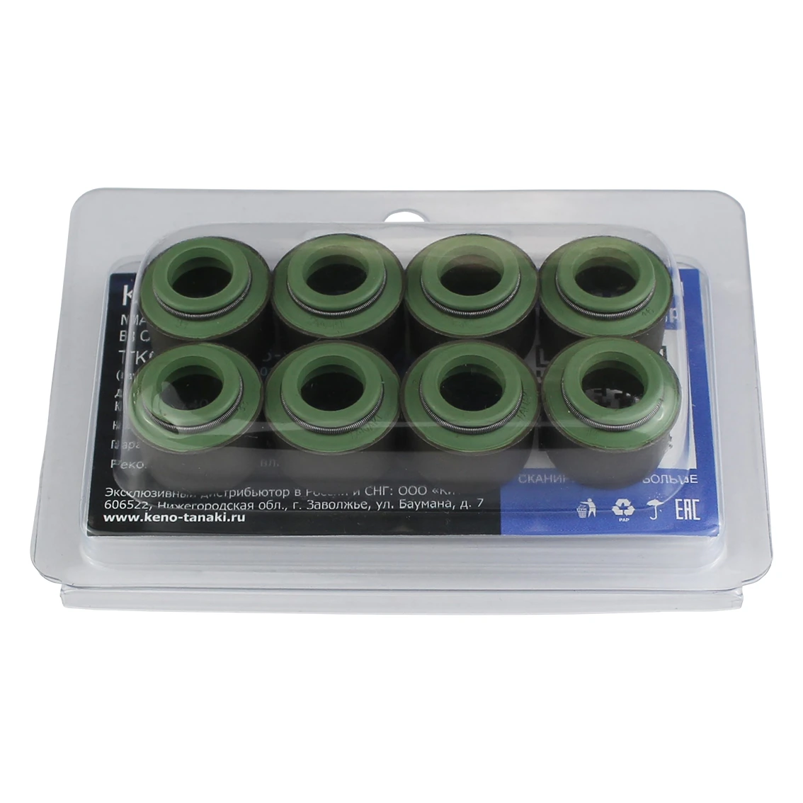 TKG-1007036-95 Колпачок маслоотражательный в металлическом корпусе к-т (8 шт.; для двиг. КАМАЗ-740, 820) TANAKI