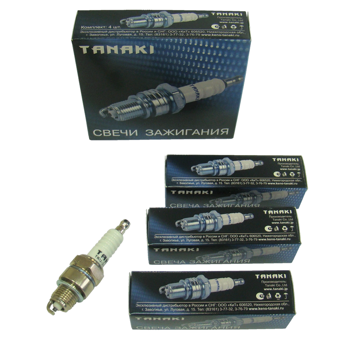 TKU-3707000-71 Свечи зажигания NR15YC, к-т 4 шт. (для а/м УАЗ, ГАЗ с дв. УМЗ-4213, 4216 EURO-II) TANAKI
